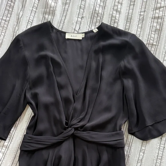 alc navy blue dress A.L.C. Women's Julie Cotton Mini Shirtdress in Navy, Size 12 main image 0